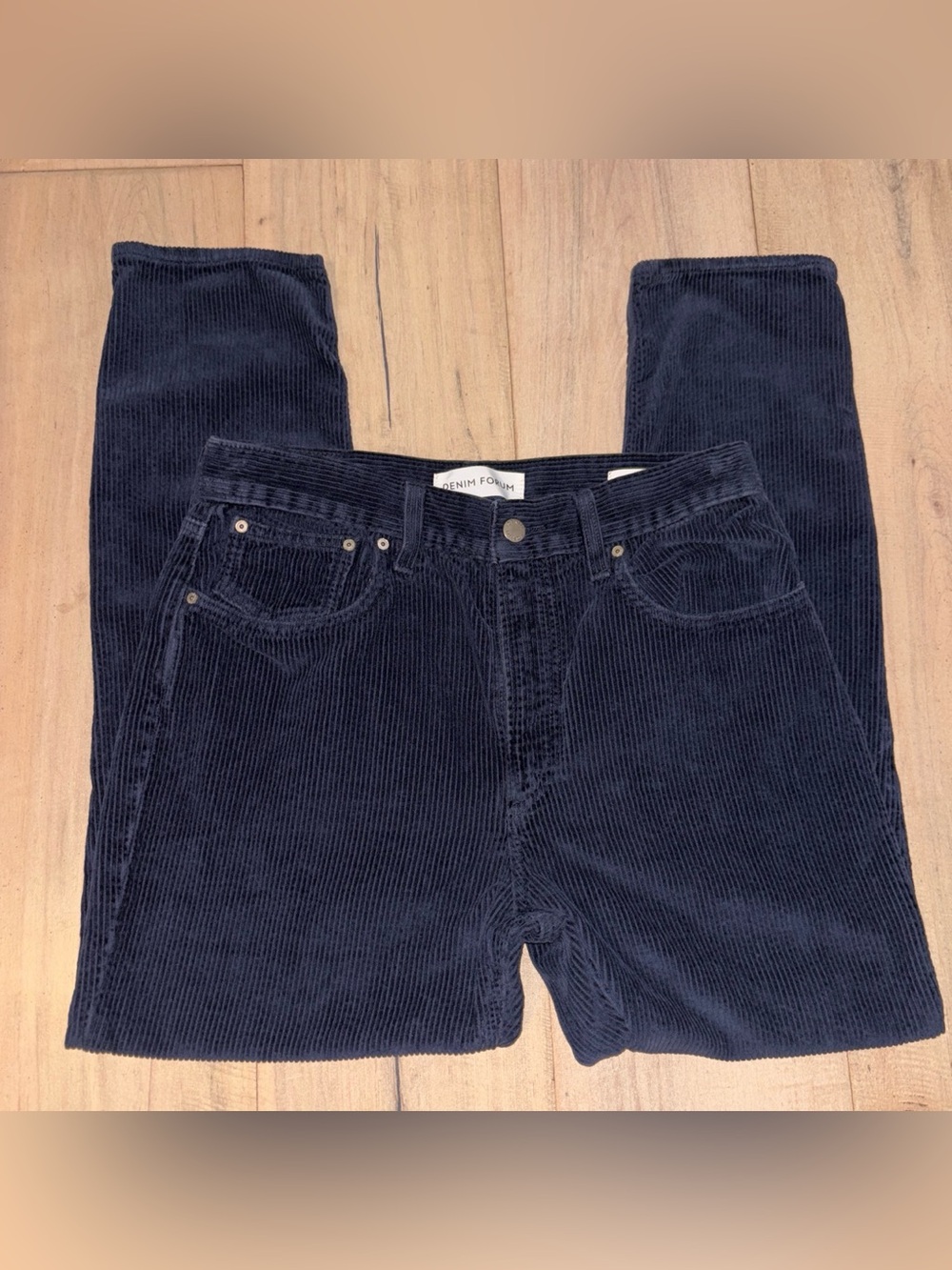 Aritzia (Denim Forum) High-Rise Corduroy Jeans in Navy